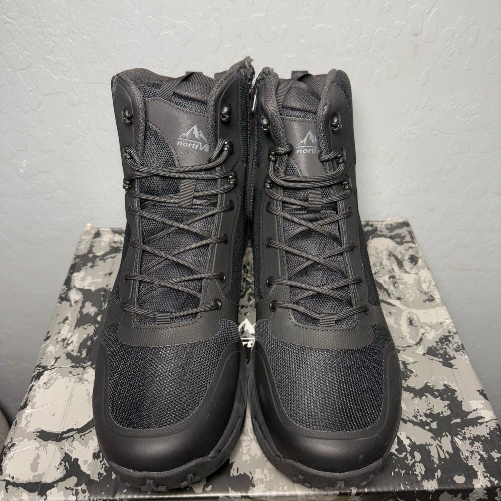 NORTIV 8 Men Military Tactical Boots Lightweight Motorcycle Combat Hiking Shoes - Picture 7 of 8